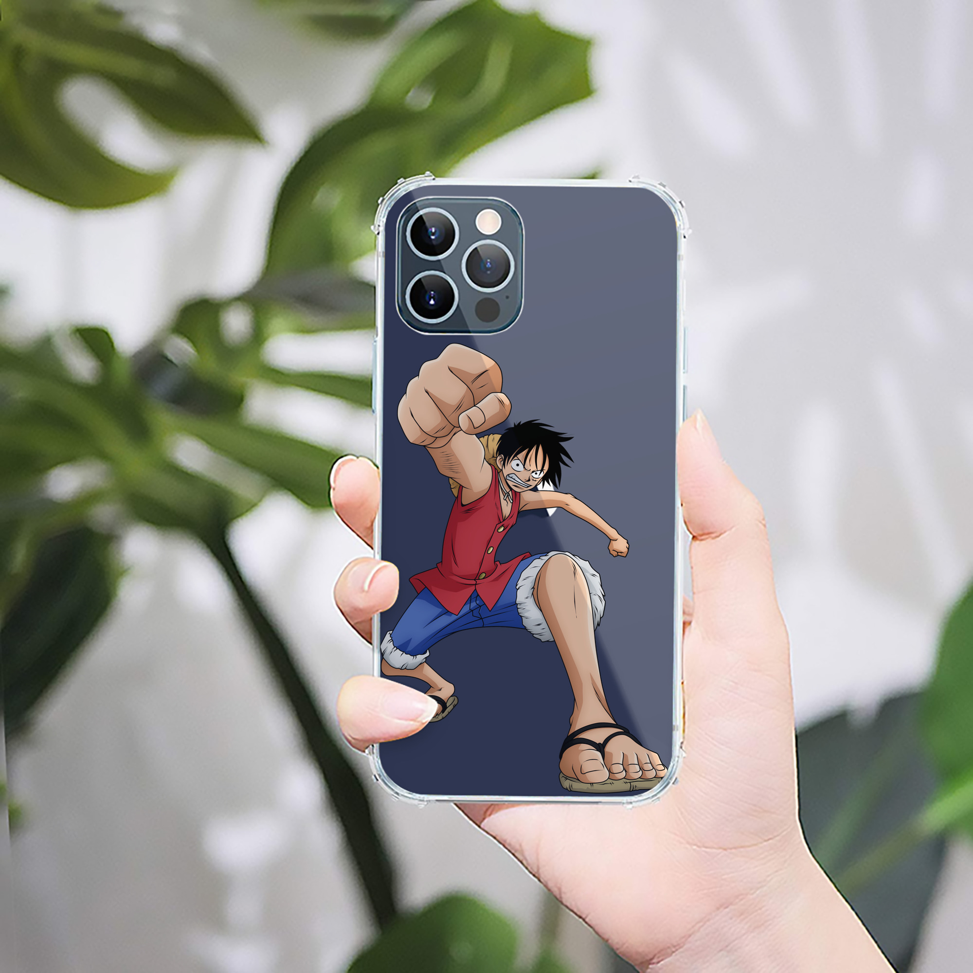 （画像用） ワンピース モンキー・D・ルフィ ONE PIECE Monkey D. Luffy 【iPhone 12シリーズ対応】透明スマホケース（クリアソフトケース）